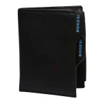 Leather Short Wallet For Men - Black