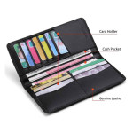 Leather Long Wallet For Men - Black