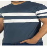 Men's Active Tshirt (Navy+White)