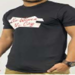 Men's Performance Tshirt Chest Print ( Solid Black)