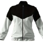 Ladies Woven Double Layer Jacket (Black+Off White)