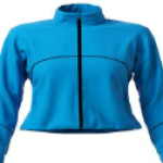 es 2 Woven Crop Top Jacket (Blue)